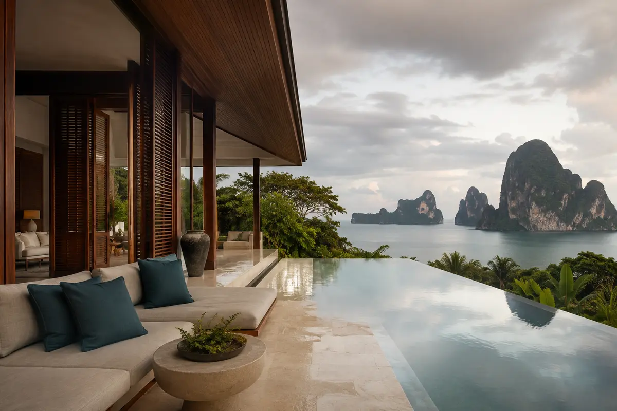 Sea-view villa above Kamala, four bedrooms on 880 sqm
