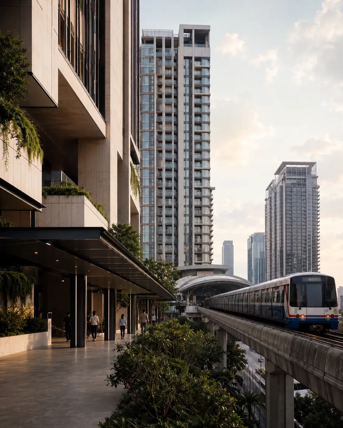 Choose a BTS/MRT line, station and walking time